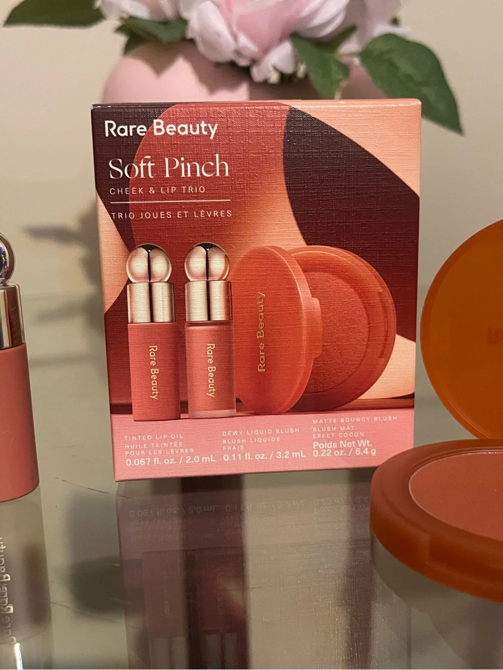 Rare Beauty Soft Pinch Cheek & Lip Trio - Peach Coral Pink
